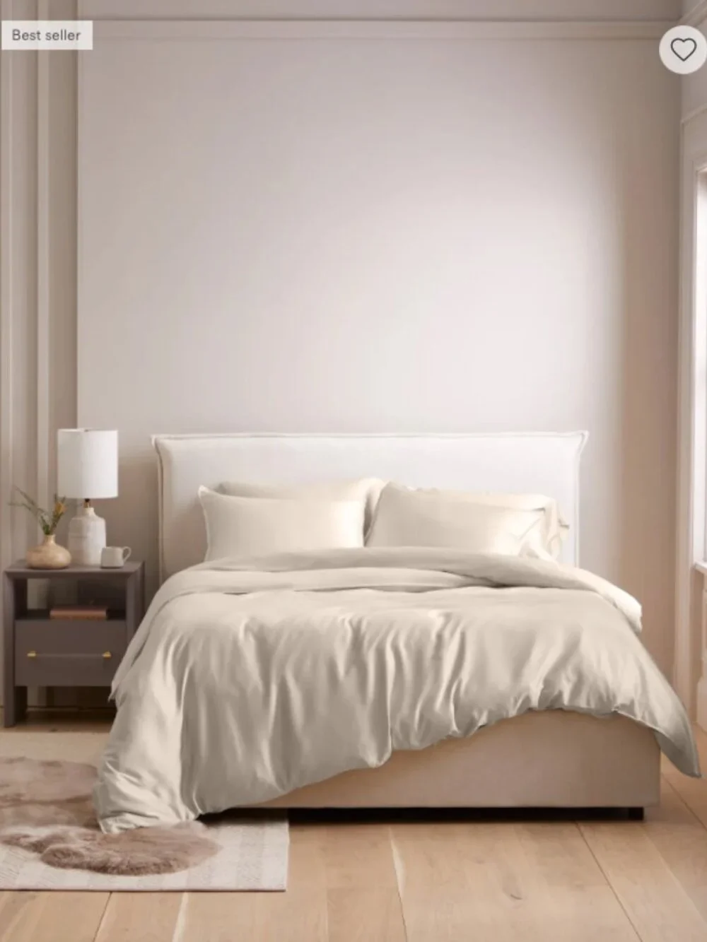 NWT! Quince Bamboo Duvet Cover Set, Sand